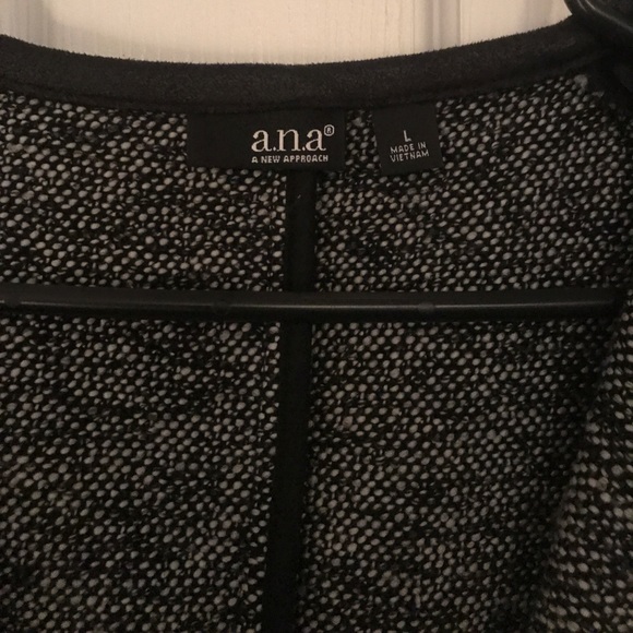 FABULOUS Black & Grey Blazer with Leather Accents - Picture 3 of 5